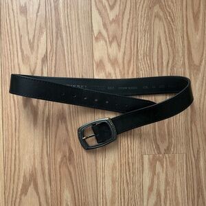 Diesel Black 100% Leather Belt with buckle, 34 inches, 85 cm, GUC